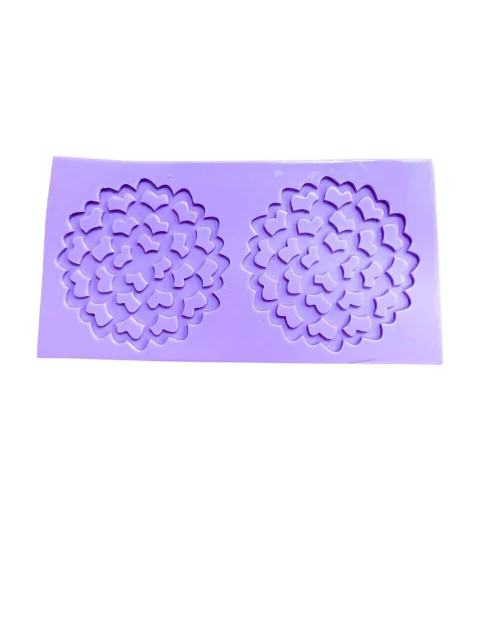 F1636 MOLDE DE SILICONE TUILE CONFEITARIA BISCUIT