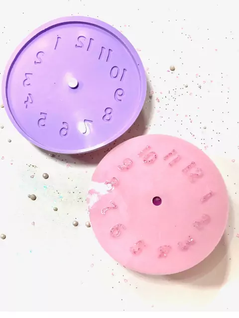 R312 Molde de silicone relógio resina decorar