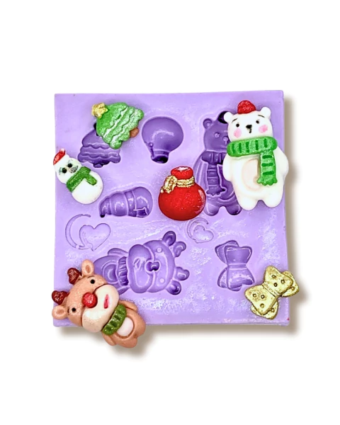 F1805 MOLDE DE SILICONE NATAL CONFEITARIA BISCUIT