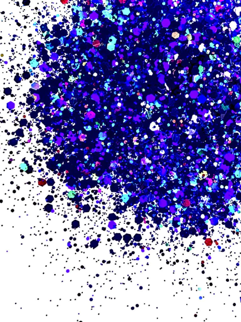 GH8 Glitter Chunky holográfico Poliéster Importado resina unha 10gr- BLUEBERRY