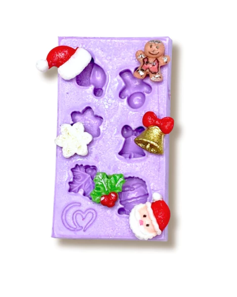 F1800 MOLDE DE SILICONE NATAL CONFEITARIA BISCUIT
