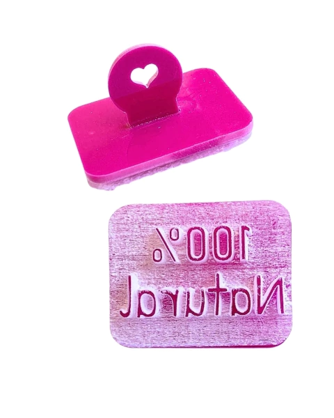 CS8 Carimbo marcador individual 100% NATURAL em acrílico sabonete confeitaria biscuit