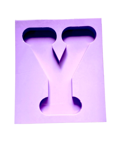 R683 Molde de silicone luminária letra Y resina decorar