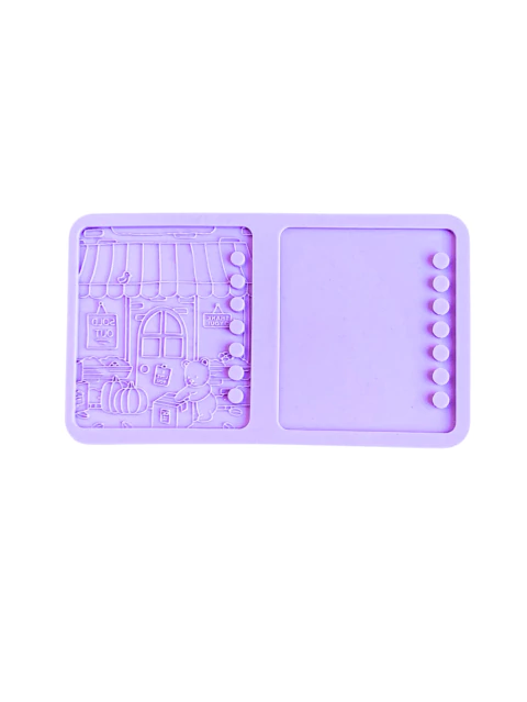 R736 Molde de silicone Mini Caderno Ursinhos Coloridos resina decorar