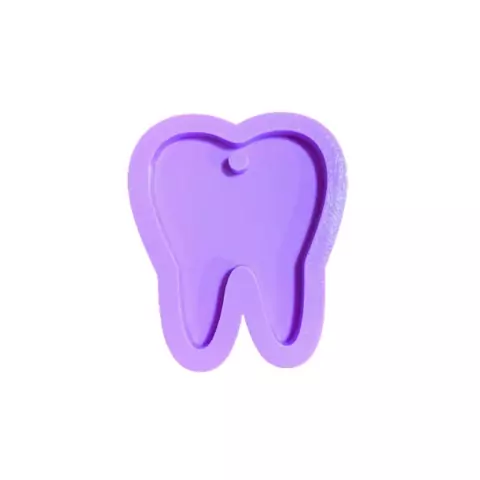 R86 Molde de silicone dente eternização chaveiro resina