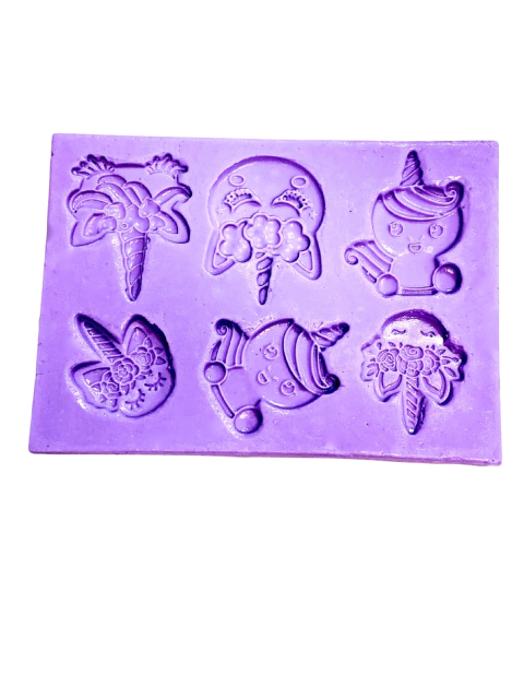 F1464 MOLDE DE SILICONE UNICÓRNIIO CONFEITARIA BISCUIT