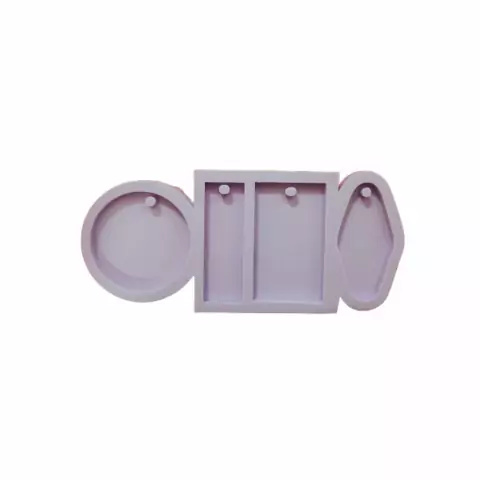 R231 Molde de silicone círculo retângulo formas chaveiro resina