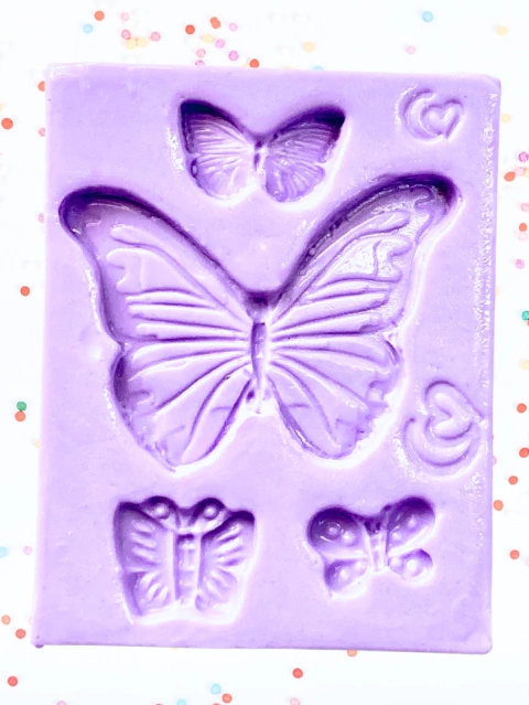 F1672 MOLDE DE SILICONE BORBOLETA CONFEITARIA BISCUIT