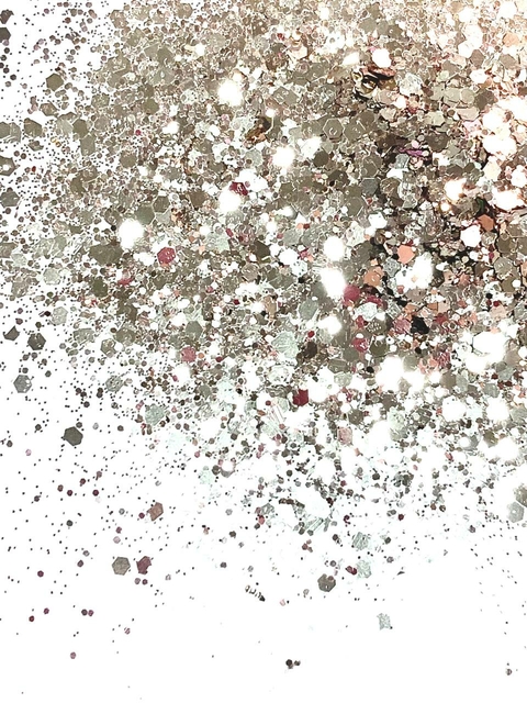 GM24-B Glitter Chunky flocado Poliéster Importado resina unha 100gr - COCONUT