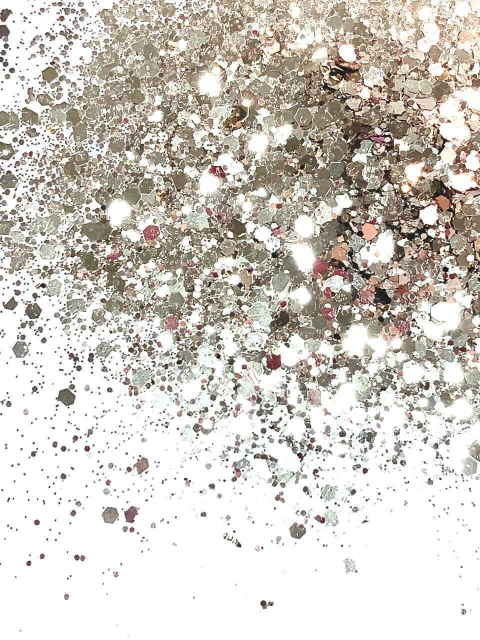 GM24-B Glitter Chunky flocado Poliéster Importado resina unha 100gr - COCONUT