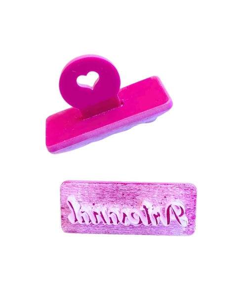 CS12 Carimbo marcador individual ARTESANAL em acrílico sabonete confeitaria biscuit