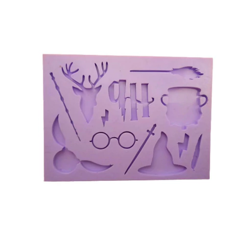 R60 Molde de silicone bruxo mágico resina confeitaria