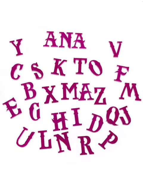 M10 MARCADOR ACRÍLICO ALFABETO CONFEITARIA BISCUIT