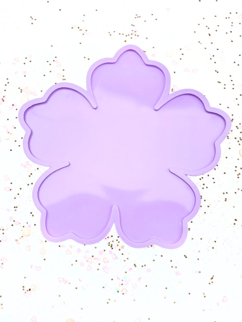 R656 Molde de silicone bandeja flor resina decorar