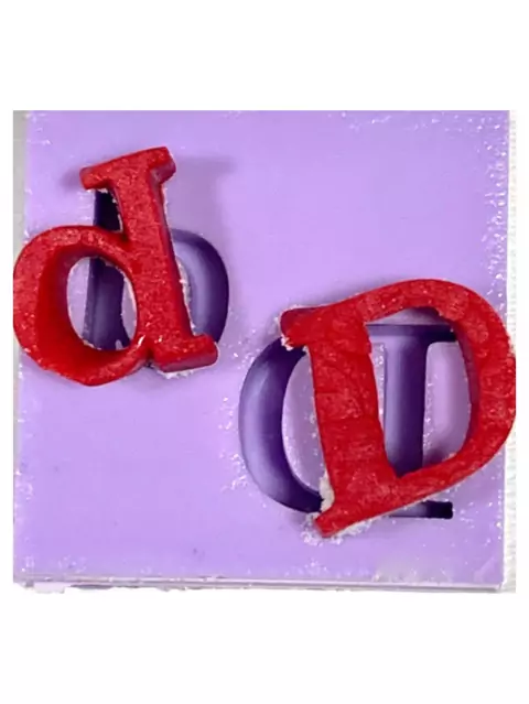 LTD Molde de silicone letra D confeitaria alfabeto para decorar