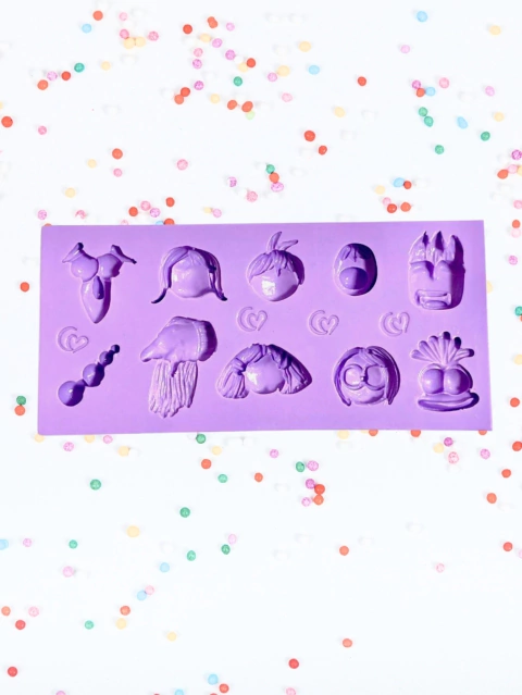 F1701 MOLDE DE SILICONE DIVERTIDAMENTE PEQUENO CONFEITARIA BISCUIT