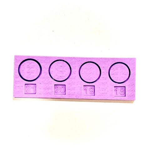 R383 Molde de silicone kit anéis médio resina decorar