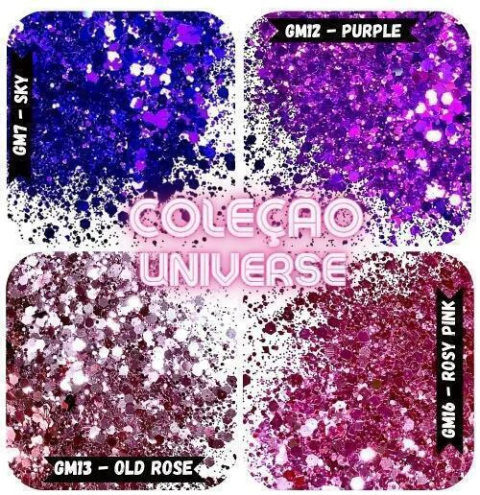 GMC21 Glitter Chunky flocado Poliéster Importado resina unha 40gr