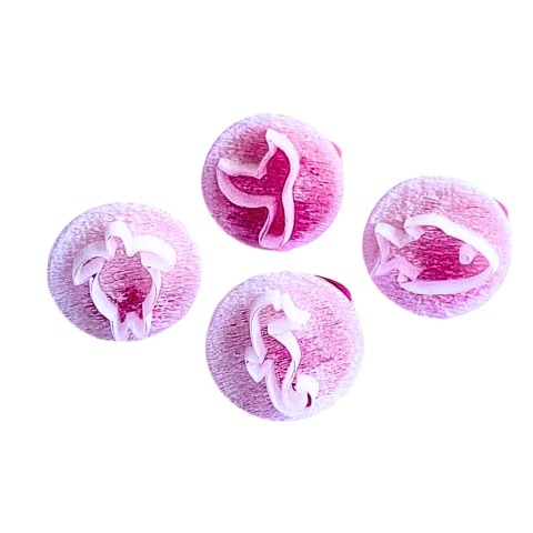 MB44 Kit com 4 marcadores de brigadeiro em acrílico Fundo do Mar confeitaria biscuit sabonete