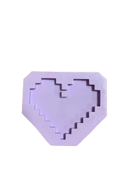 R83 Molde de silicone coração quadrado chaveiro resina