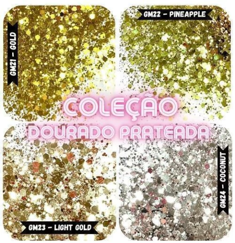 GMC15 Glitter Chunky flocado Poliéster Importado resina unha 40gr