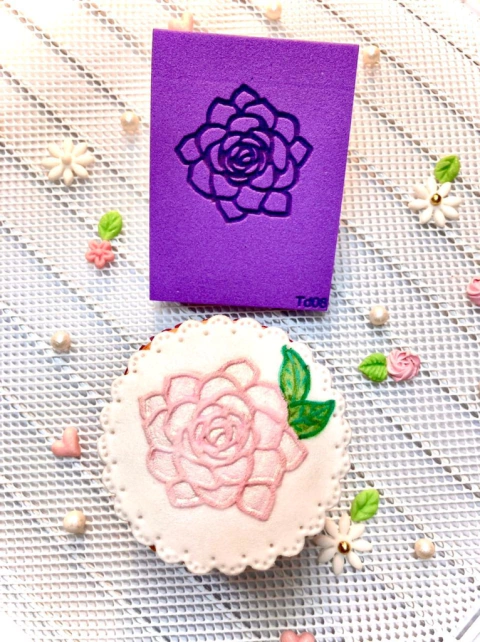 TD08 MARCADOR TEXTURA ROSA PASTA AMERICANA CONFEITARIA BISCUIT