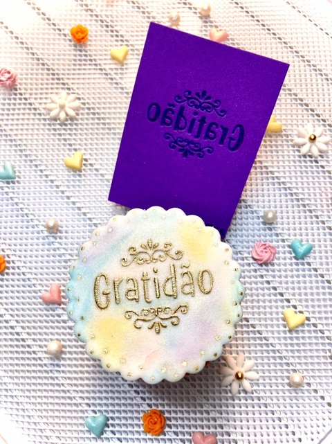 TF15 MARCADOR TEXTURA GRATIDÃO PASTA AMERICANA CONFEITARIA BISCUIT