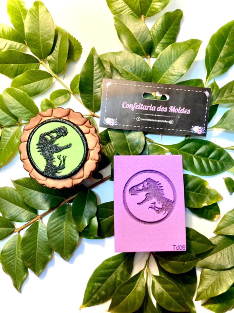 TD06 MARCADOR TEXTURA DINOSSAURO PASTA AMERICANA CONFEITARIA BISCUIT