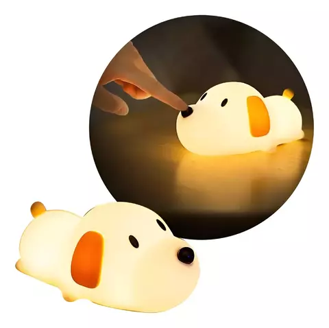 Lampara infantil silicona perrito - Carga usb - comprar online
