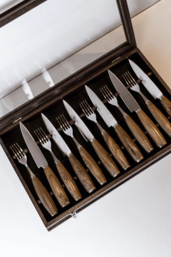 JUEGO CUBIERTOS DE MADERA PARA ASADO - comprar online