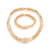 Conjunto de Malha Grossa com Zircônia Folheado a ouro 18K