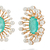 Conjunto com Pedra Fusion Verde Banhado em ouro 18K na internet