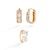 Conjunto Anel Regulável e Brinco Folheado a ouro 18K