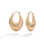 Brinco de Argola Croissant Banhada em ouro 18K