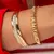 Bracelete com Design de Ondas Banhado em ouro 18K