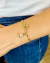 Pulseira De Bolinhas Achatadas e Fecho Boia com Ponto de Luz de Zircônia Folheado a Ouro 18k