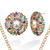 Conjunto Todo em Zircônias Coloridas Folheado a ouro 18k - loja online