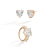 Conjunto de Anel e Brinco com Pedras de Zircônia Formato Coração Folheado a ouro 18K - comprar online