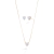 Conjunto de Coração Folheado a ouro 18K