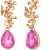 Brinco Pedra Fusion Rosa Folheado a ouro 18K - comprar online
