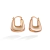 Brinco de Argola Quadrada Folheado a ouro 18K
