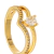 Anel com Gota de Zircônia Folheado a ouro 18k -  Fernanda Blanco Jóias