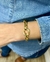 Pulseira Regulável com Zircônia Folheado a ouro 18k - comprar online