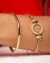 Pulseira Com Detalhe em Zircônias Banhado em ouro 18K