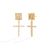 Brinco Fixo com Cruz Cravejado com Zircônia Folheado a ouro 18k - comprar online