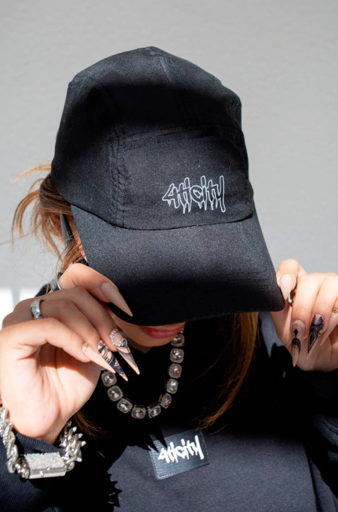 BONÉ 4TICITY FIVE PANEL ABA CURVA - PRETO