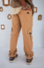 CALÇA CARGO UNISEX OVER SIZE SARJA 4TICITY ® - BEGE - comprar online