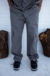 CALÇA CARGO UNISEX SARJA OVER SIZE - CINZA CHUMBO - comprar online