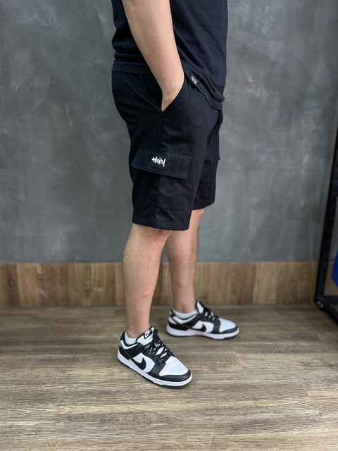 SHORTS 4TICITY®️ CARGO SARJA PRETO