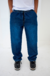 CALÇA JEANS UNISEX OVER SIZE 4TICITY - JEANS ESCURO na internet